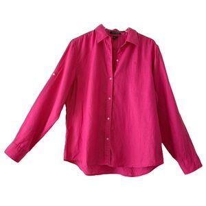 Lauren Ralph Lauren Hot Pink Button-Down Shirt